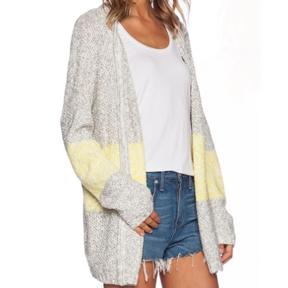 dRa grey/yellow cardigan